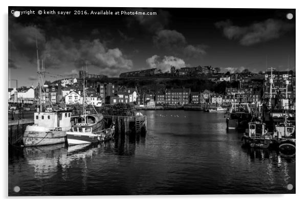 Whitby Harbour Acrylic by keith sayer