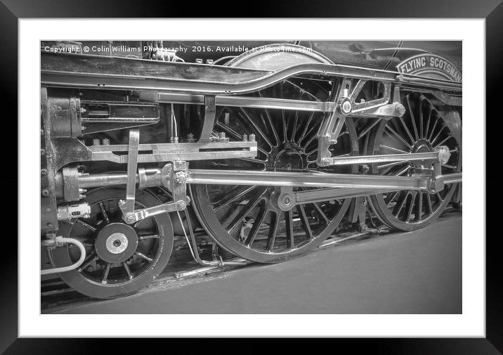 The Return Of The Flying Scotsman 2 BW Framed Mounted Print by Colin Williams Photography