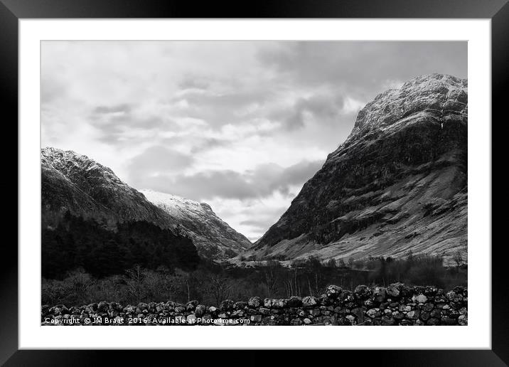 The Snow Capped Mountains of Glen Coe Framed Mounted Print by Jane Braat