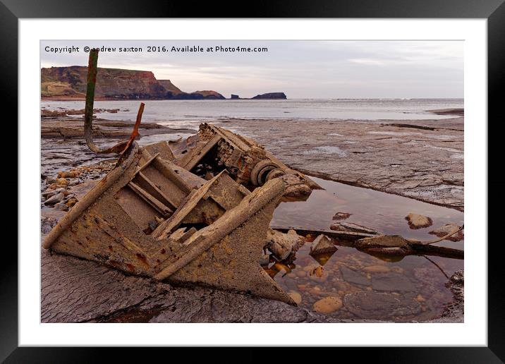 SEA WRECK Framed Mounted Print by andrew saxton