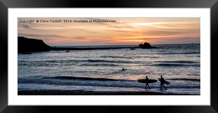 Surf's up! Framed Mounted Print by Claire Castelli