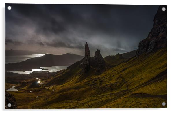 The Old Man of Storr Acrylic by Paul Andrews