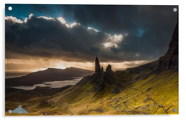 The Old Man of Storr 2 Acrylic by Paul Andrews