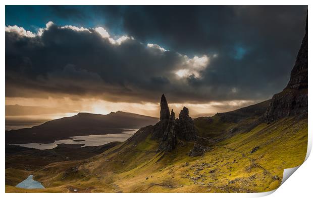 The Old Man of Storr 2 Print by Paul Andrews