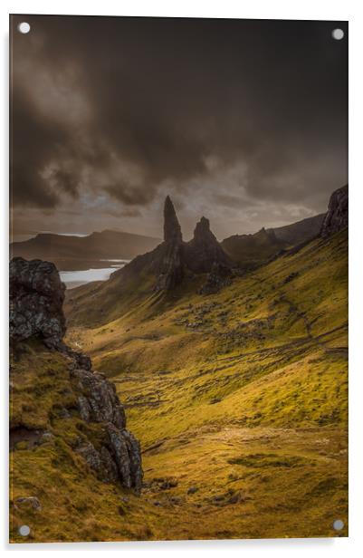 The Old Man of Storr 3 Acrylic by Paul Andrews