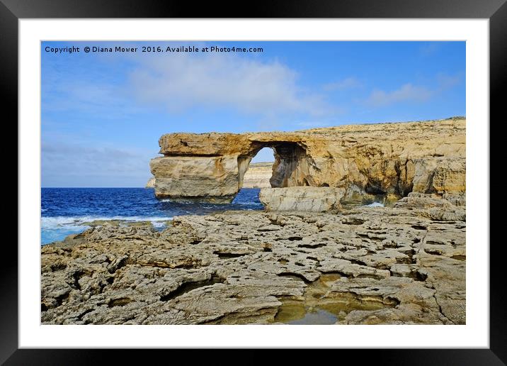 The Azure window Framed Mounted Print by Diana Mower
