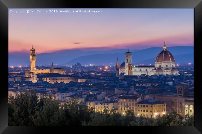 The Duomo and Palazzo Vecchio, Florence Framed Print by Ian Collins