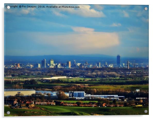 Mancherster city  Acrylic by Derrick Fox Lomax