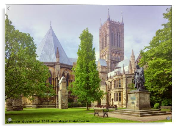 Lincoln Cathedral Alfred Lord Tennyson Acrylic by John Boud