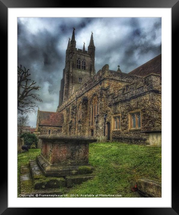 St Mildred Church Tenterden Framed Mounted Print by Framemeplease UK