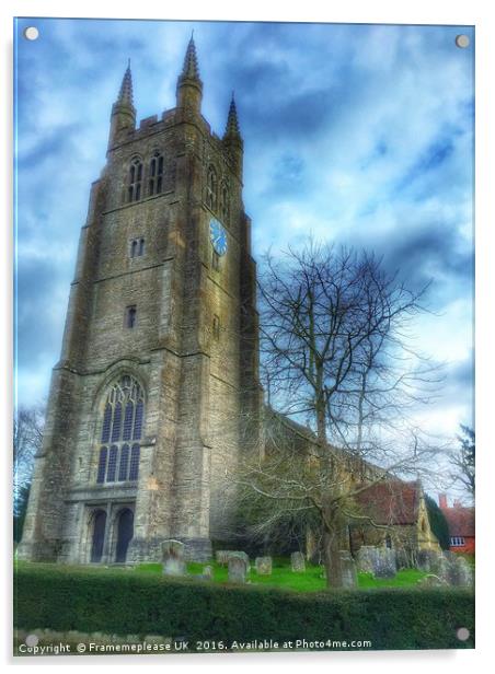 St Mildred Church Tenterden Town Acrylic by Framemeplease UK