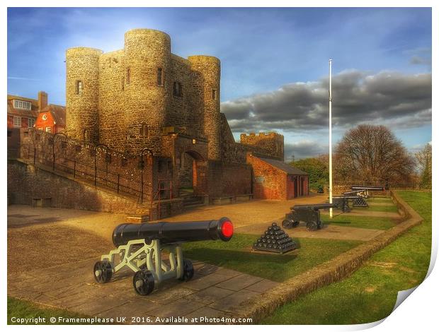 Rye castle (Ypre Tower) Rye Print by Framemeplease UK