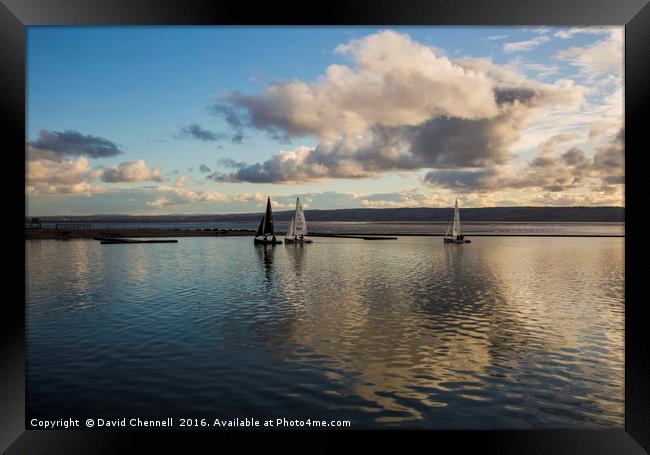 Serenity At West kirby Marina Framed Print by David Chennell