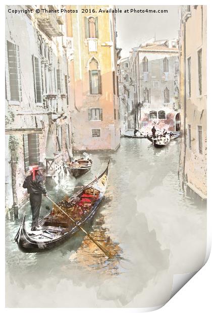 Gondola Print by Thanet Photos