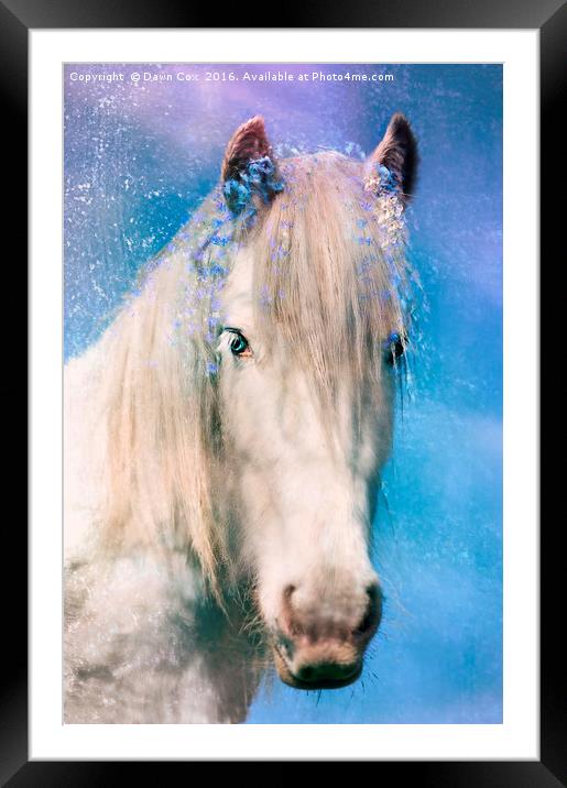 White Beauty Framed Mounted Print by Dawn Cox