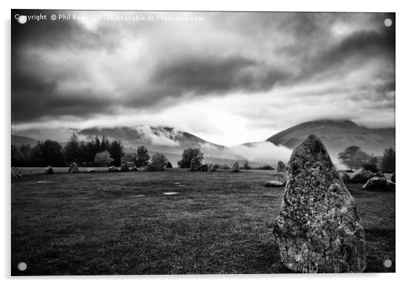 Castlerigg Stone Circle Acrylic by Phil Reay