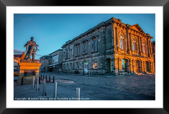 Sundown at customs house Framed Mounted Print by andrew blakey
