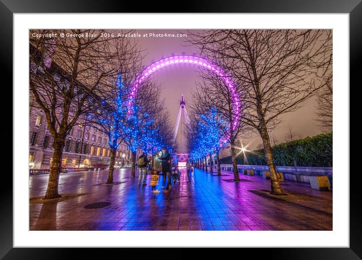 London Eye Selfie Framed Mounted Print by George Blair