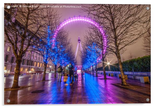 London Eye Selfie Acrylic by George Blair