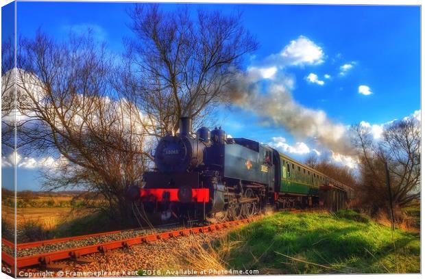 The Kent and East Sussex Railway train .  Canvas Print by Framemeplease UK