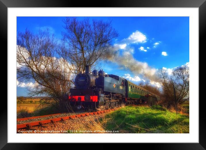 The Kent and East Sussex Railway train .  Framed Mounted Print by Framemeplease UK