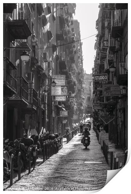 Naples Side Street Print by Ian Collins
