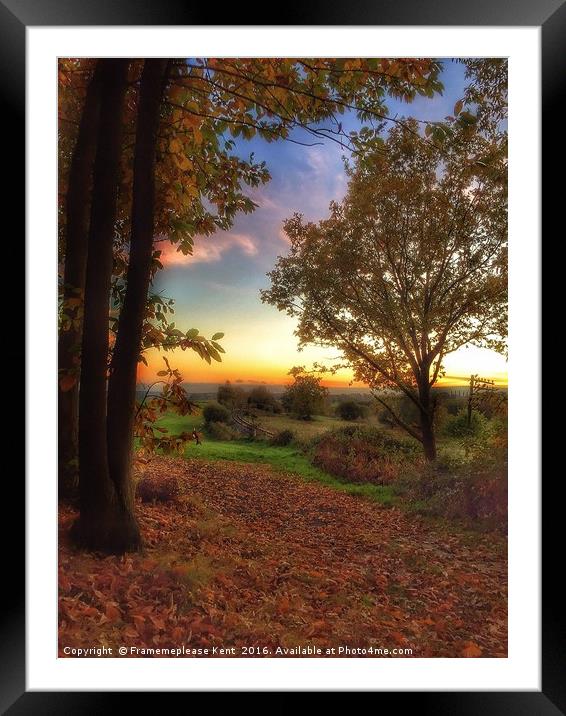 The Kent and East Sussex Railway in Autumn Framed Mounted Print by Framemeplease UK