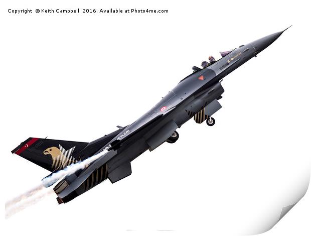 SoloTurk F-16 launching Print by Keith Campbell