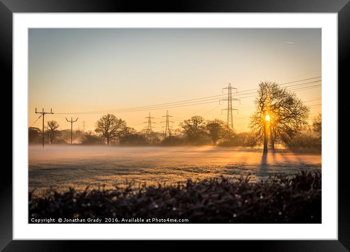 Early Morning Mist Framed Mounted Print by Jonathan Grady