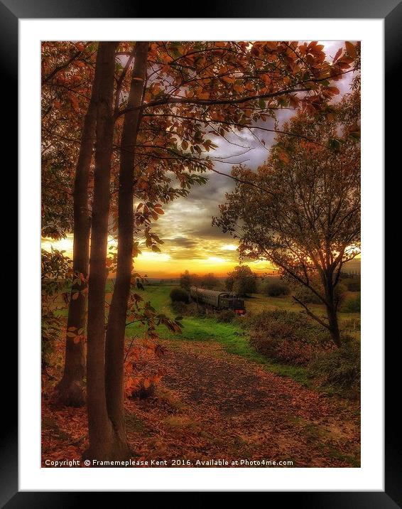 Kent and East Sussex Railway (K&ESR) in Autumn  Framed Mounted Print by Framemeplease UK