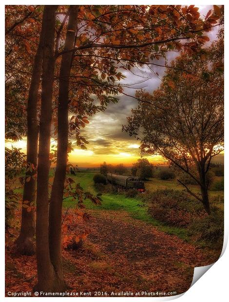 Kent and East Sussex Railway (K&ESR) in Autumn  Print by Framemeplease UK