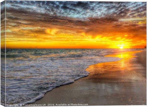 Punta Cana Playa Bravo Sunrise Canvas Print by Framemeplease UK