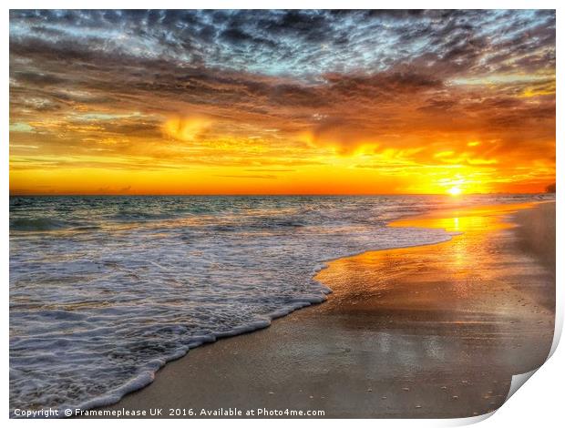Punta Cana Playa Bravo Sunrise Print by Framemeplease UK