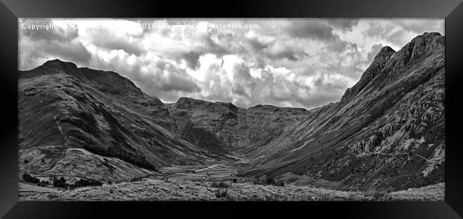 Bowfell and Rossett Pike . Framed Print by MICHAEL YATES