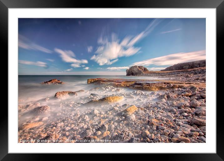 Graham sands and Target rock Framed Mounted Print by andrew blakey