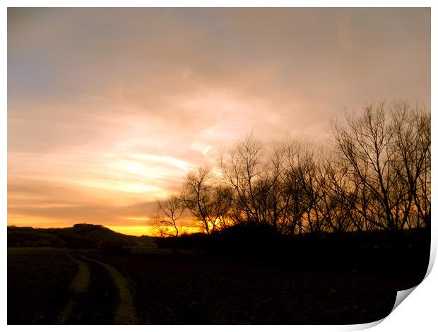 country sunrise  Print by paul ratcliffe