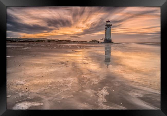 Goodnight Talacre Framed Print by Jed Pearson