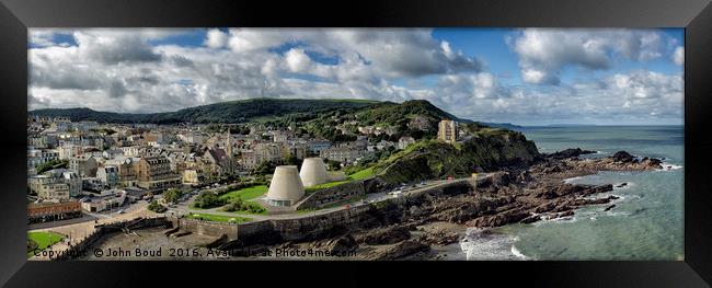 Ilfracombe from Capstone Hill Framed Print by John Boud