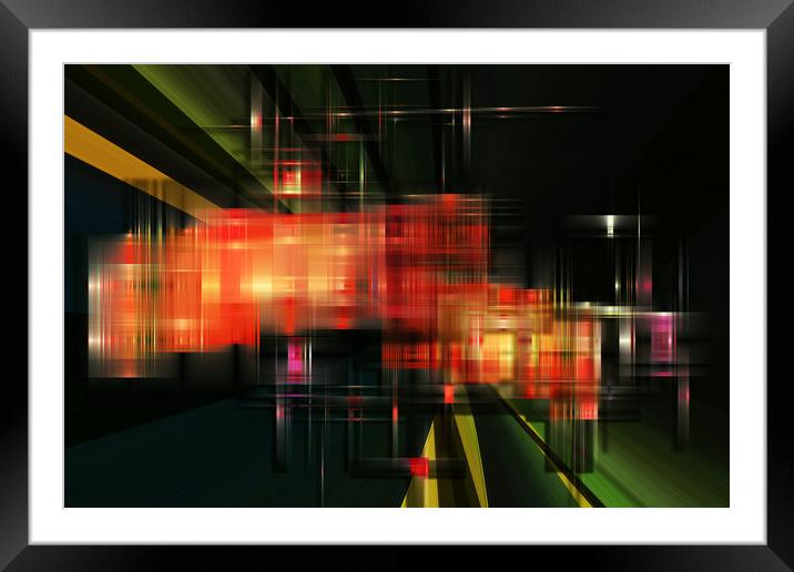 City Lights Framed Mounted Print by Dagmar Giers