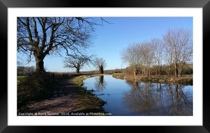Grand Western Canal between Westleigh and Burlescombe Framed Mounted Print by Rosie Spooner