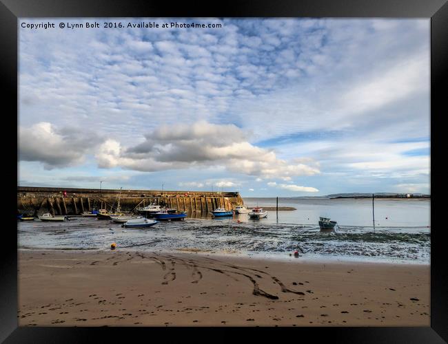 Minehead Harbour Low Tide Framed Print by Lynn Bolt