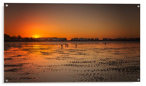 Sunset at Sandbanks Acrylic by Jennie Franklin