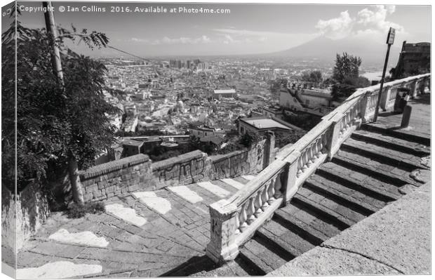 Path Down to the City Centre, Naples Canvas Print by Ian Collins