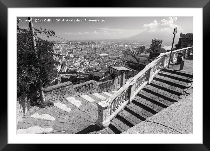 Path Down to the City Centre, Naples Framed Mounted Print by Ian Collins