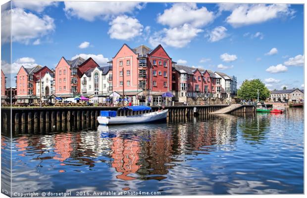 Along The Exeter Quays Canvas Print by Susie Peek