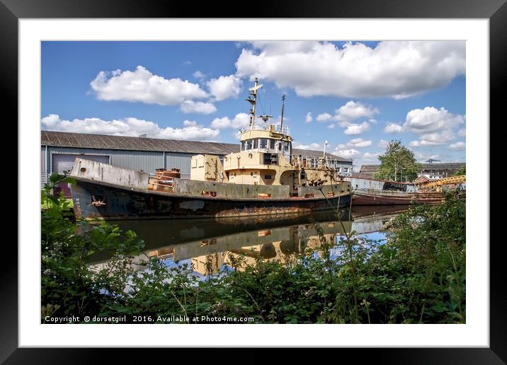 Old Boats Along The Exeter Canal Framed Mounted Print by Susie Peek