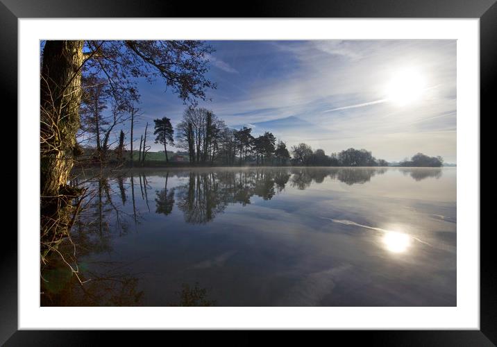 Early Morning Lake Reflections Framed Mounted Print by Darren Burroughs