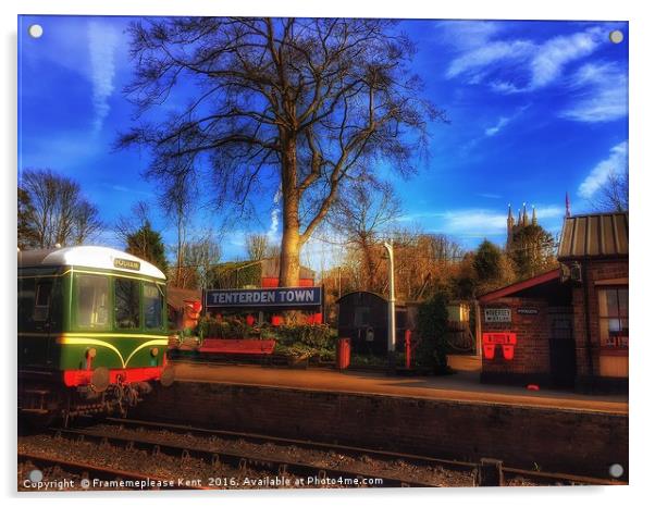 Tenterden Town with Bodiam Train Acrylic by Framemeplease UK