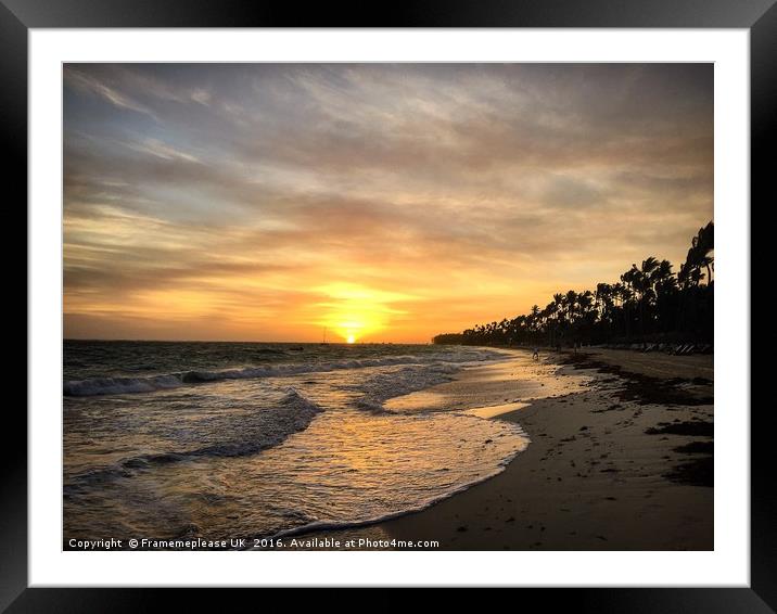 Punta Cana Sunrise Framed Mounted Print by Framemeplease UK