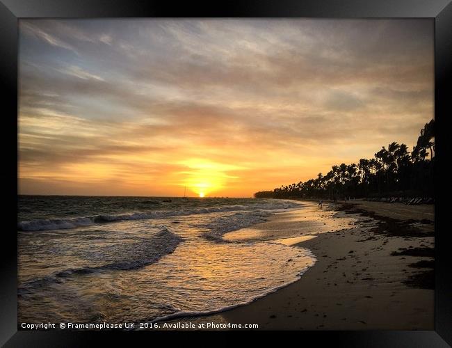 Punta Cana Sunrise Framed Print by Framemeplease UK